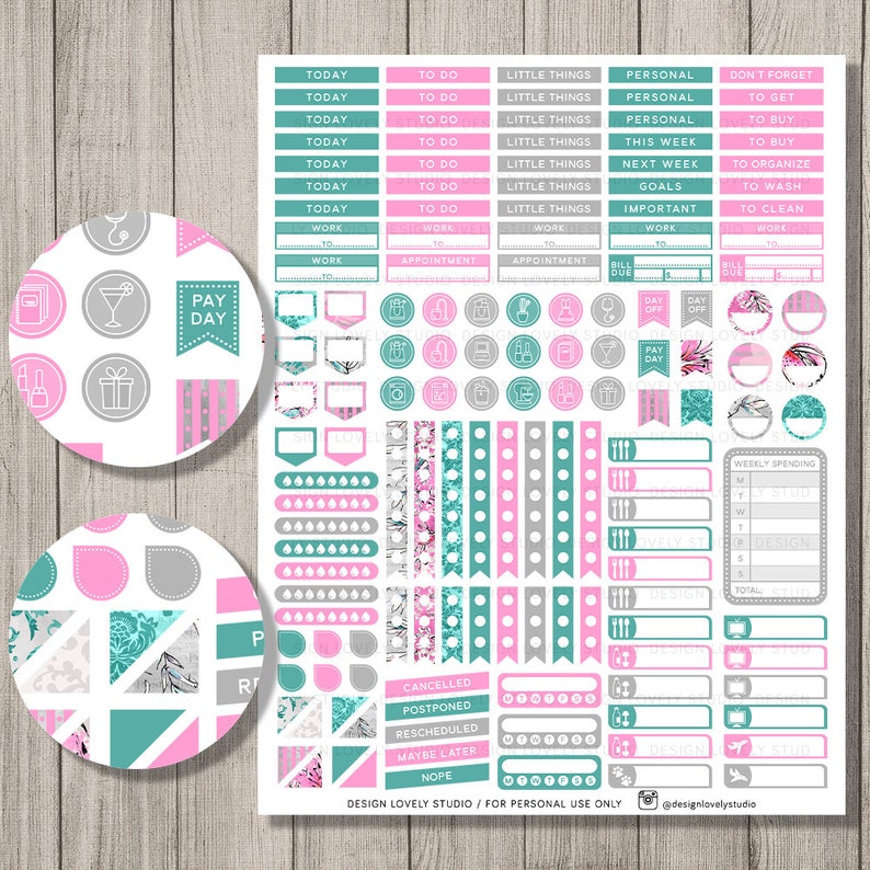 Happy Planner Sticker Kit Weekly Planner Stickers Happy Etsy