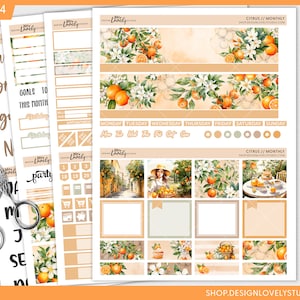 Puede incluir: Un conjunto de pegatinas de planificador con tem&aacute;tica de c&iacute;tricos naranjas con un dise&ntilde;o de acuarela. Las pegatinas incluyen un calendario, cajas y una variedad de otros dise&ntilde;os. Las pegatinas son perfectas para agregar un toque de color y personalidad a tu planificador.