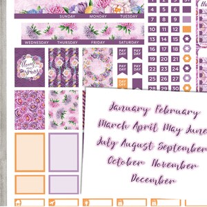 Mini Happy Planner Monthly Sticker Kit, Mini Happy Planner Monthly ...