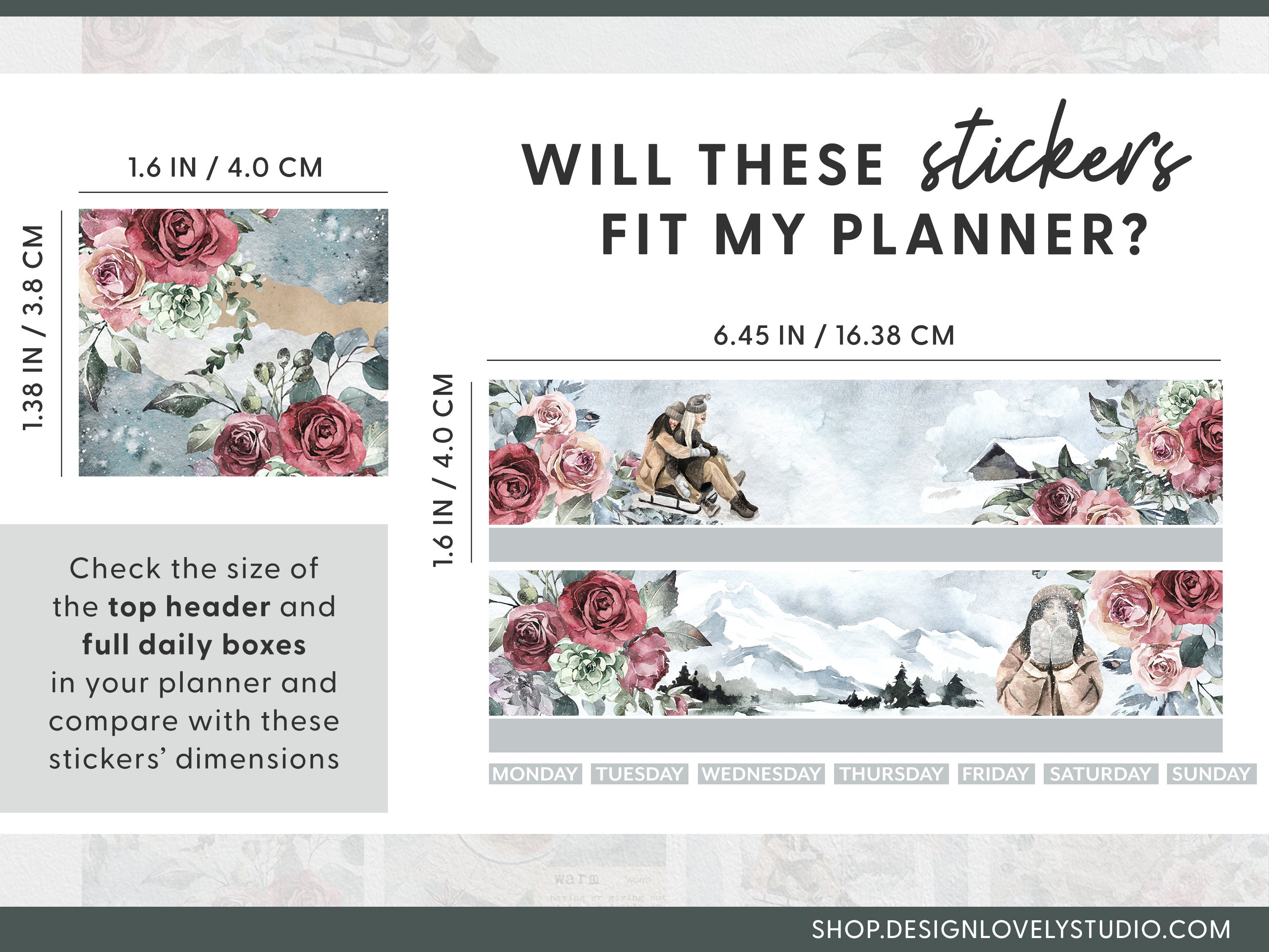 January Planner Decor Stickers