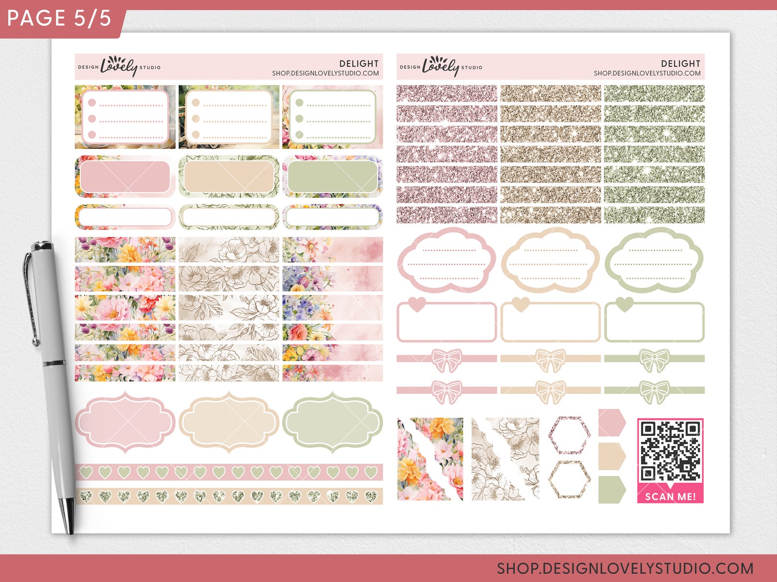Printable Floral Planner Stickers, Summer Stickers, Spring Stickers ...