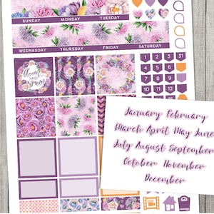 Happy Planner Monthly Sticker Kit, Happy Planner Monthly Printable ...