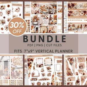Lot d'autocollants pour agenda de Thanksgiving, Stickers mensuels de novembre, Kit d'autocollants hebdomadaires d'automne, Stickers de journalisation, Erin Condren, automne, BV125
