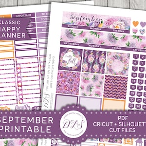 Happy Planner September Monthly Kit, Printable September Monthly Kit ...