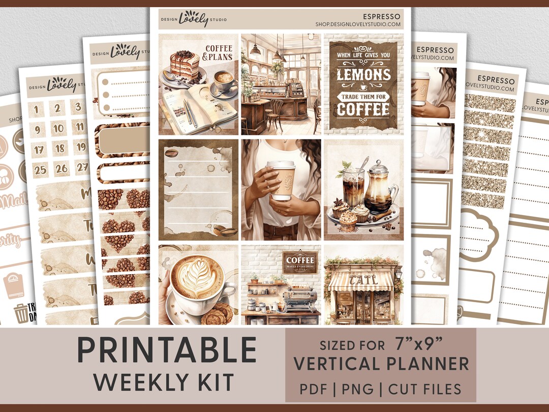 Coffee Lover Stickers, Coffee Stickers, Coffee Themed Planner Sticker ...