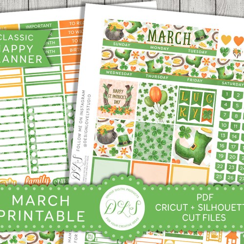 Printable FEBRUARY Planner Stickers Kit Happy Planner - Etsy