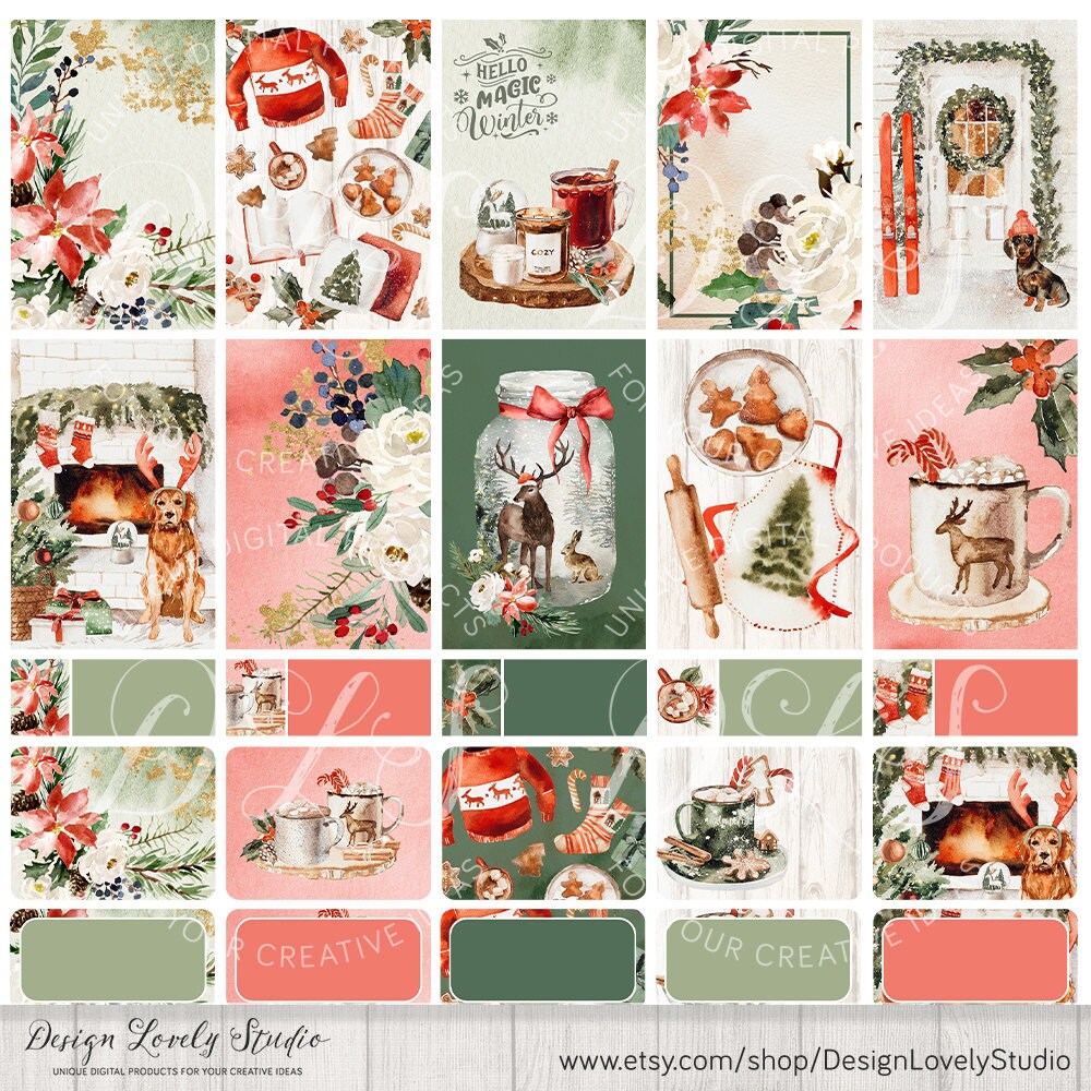 Christmas Planner Stickes Happy Planner Printable Stickers - Etsy