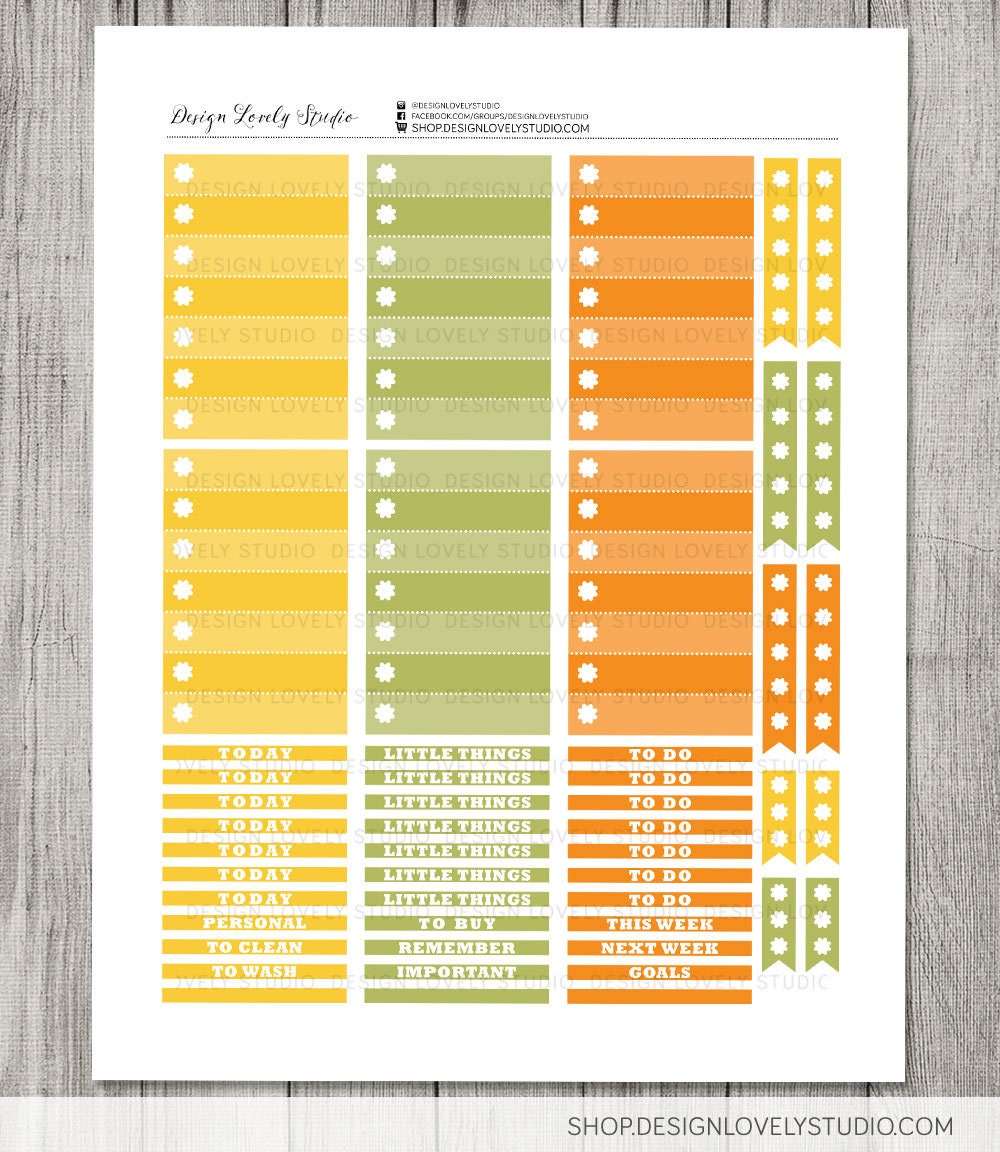 PRINTABLE Big Happy Planner Weekly Kit, Honey Bee Planner Stickers, Big ...