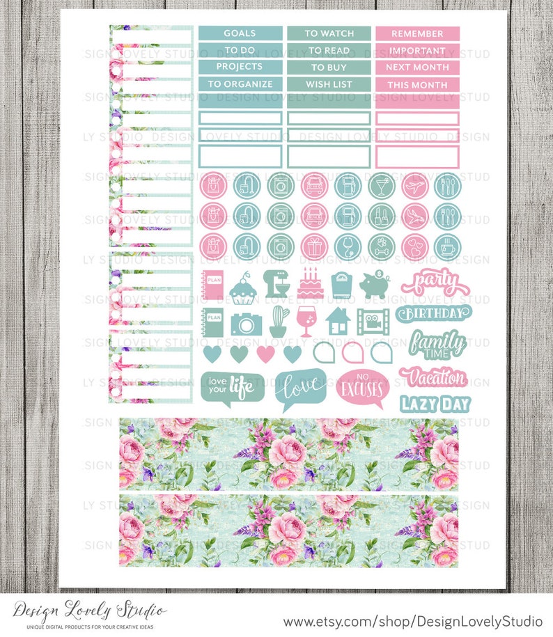 Erin Condren Monthly Planner Kit Printable Monthly Planner Etsy