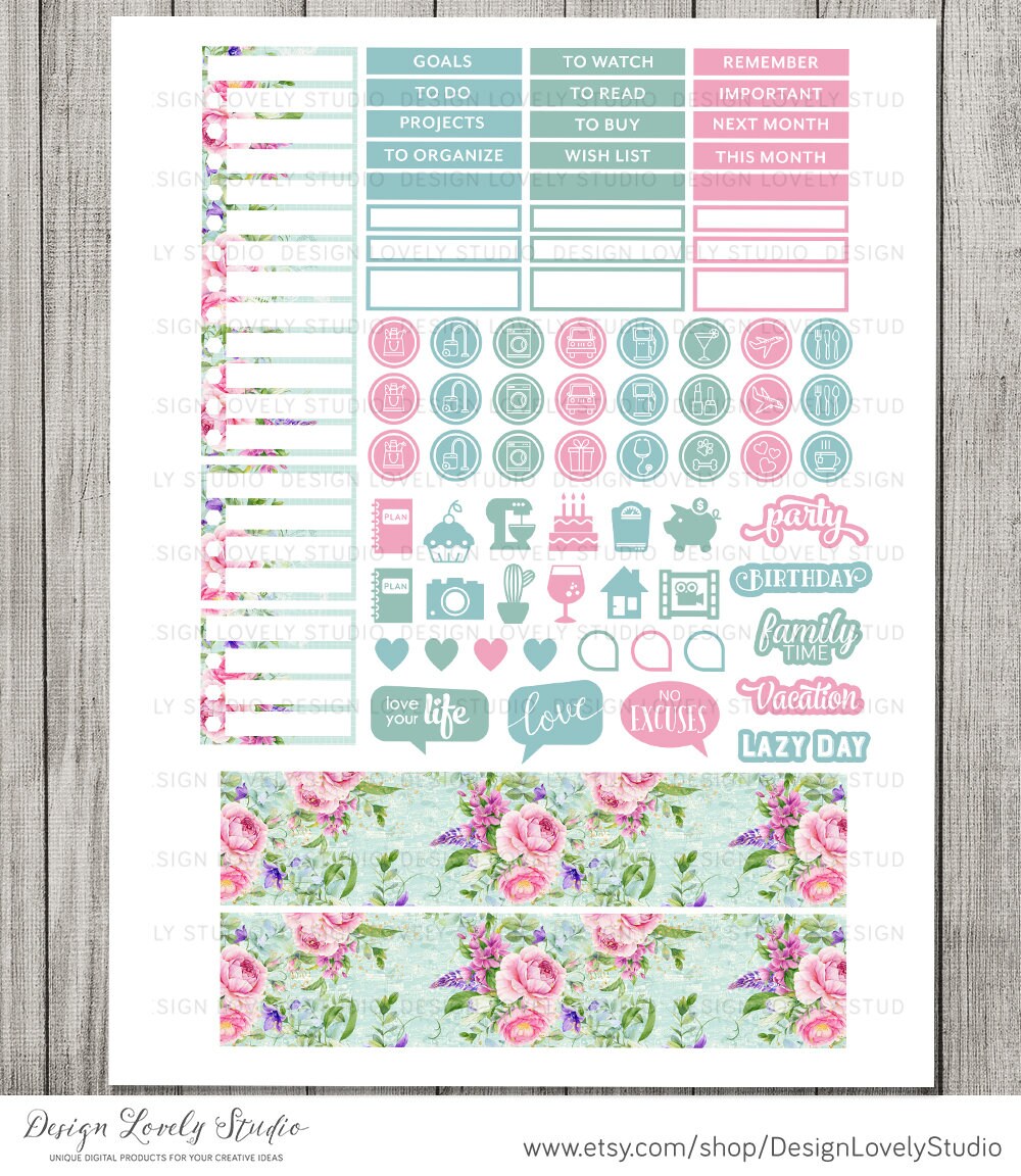 Erin Condren Monthly Planner Kit Printable Monthly Planner - Etsy