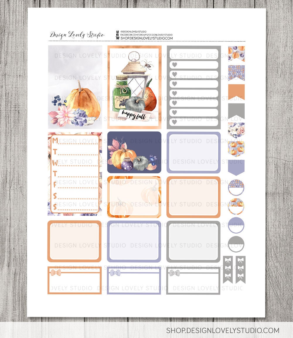 Halloween Planner Stickers Printable Weekly Planner Stickers - Etsy