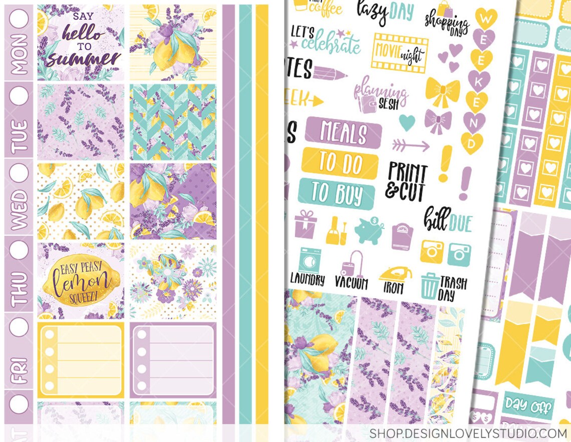 HOBONICHI Weeks Printable Stickers Kit Summer Planner - Etsy