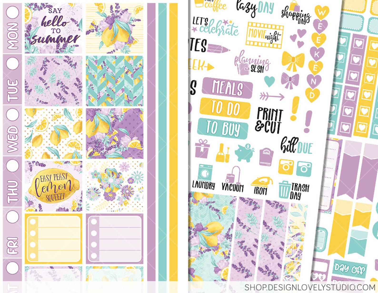HOBONICHI Weeks Printable Stickers Kit Summer Planner - Etsy