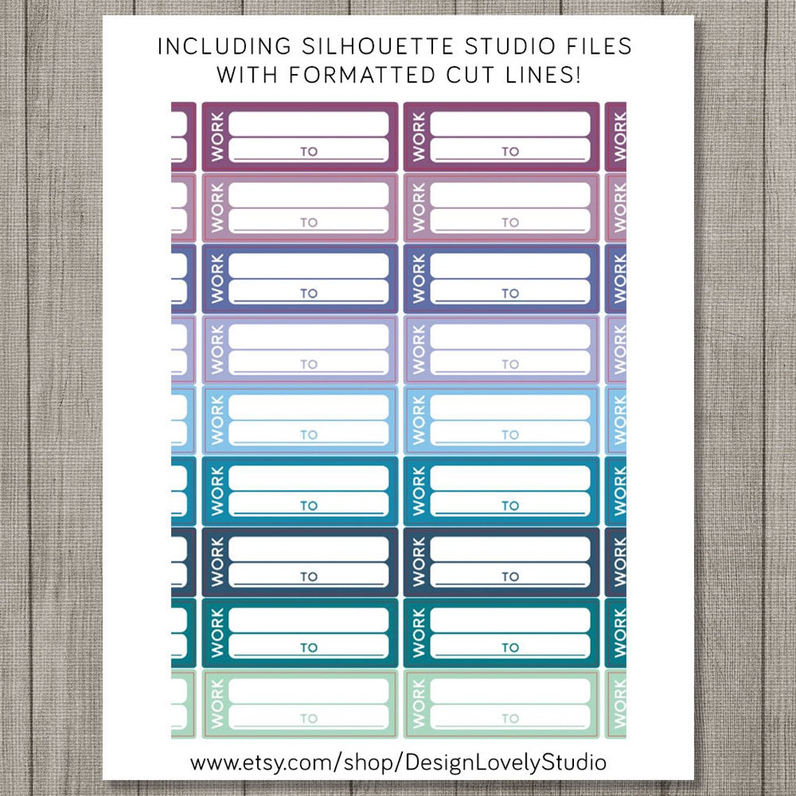 Work Stickers, Work Planner Stickers, Work Schedule Stickers, Work Box ...