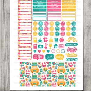 Printable Monthly Planner Stickers for Erin Condren Life Planner ...