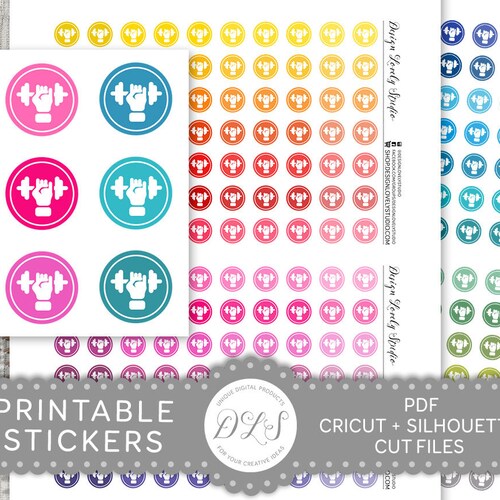 printable workout planner stickers fitness planner stickers etsy ireland