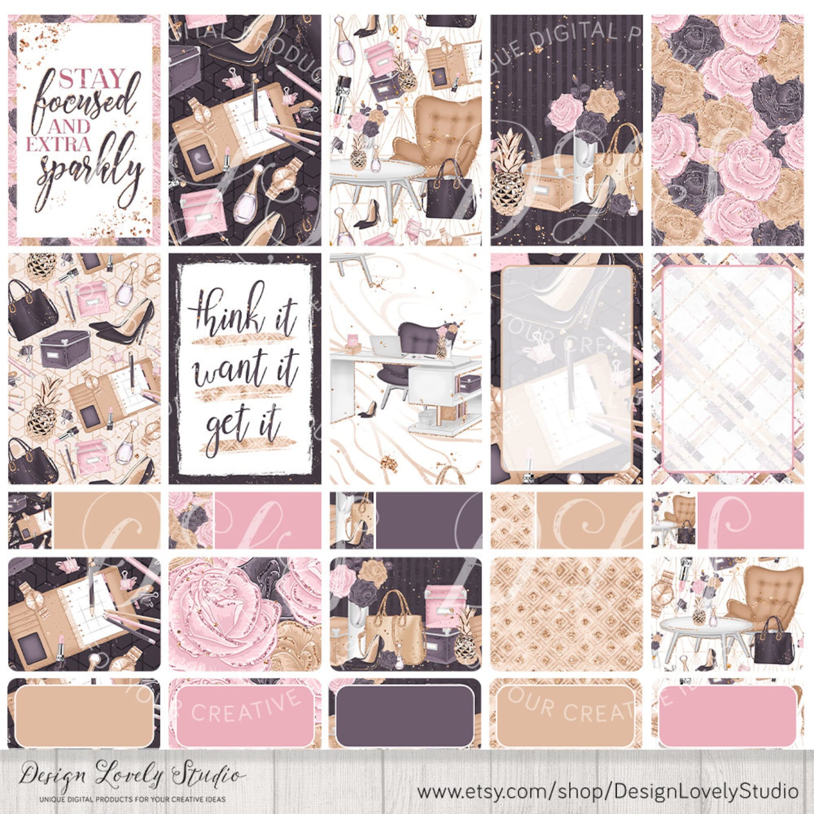 Girl Boss Planner Stickers Happy Planner Printable Stickers - Etsy