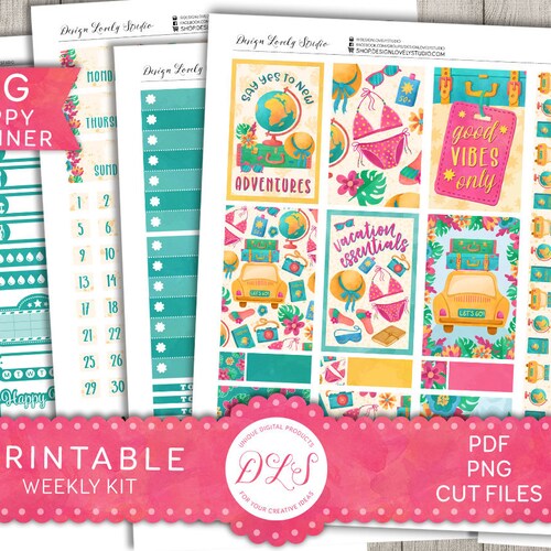 Big Happy Planner PRINTABLE Monthly Stickers Kit Big Happy - Etsy