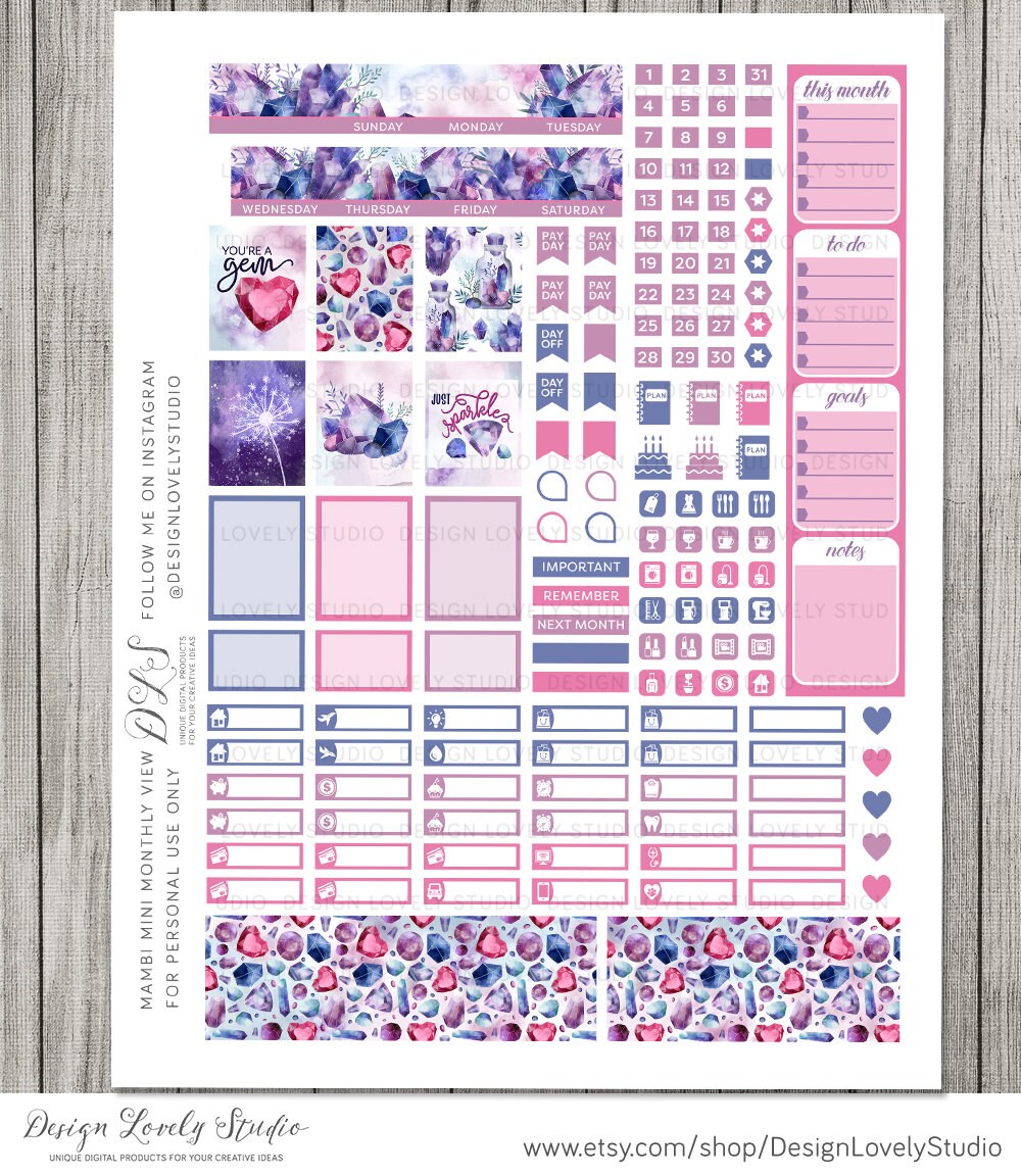 Printable Mini Happy Planner Monthly Kit Mini Happy Planner - Etsy
