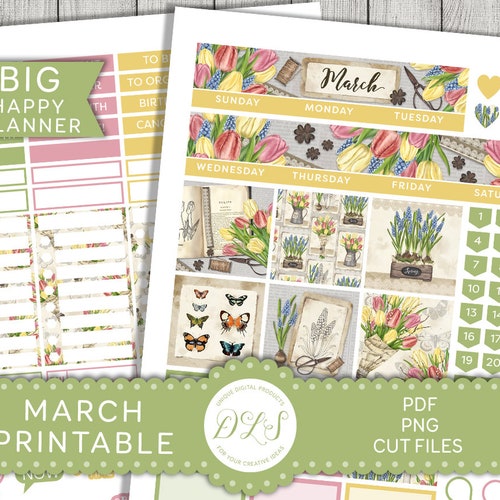 Big Happy Planner PRINTABLE Monthly Stickers Summer Monthly - Etsy