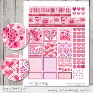 Big Happy Planner February Stickers Kit, Printable February Monthly Kit ...