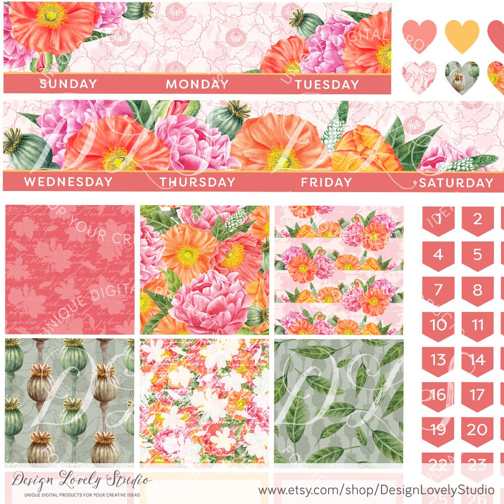 Happy Planner Monthly Printable Happy Planner Monthly Kit | Etsy