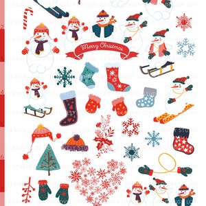 May include: A set of 24 colorful Christmas stickers featuring snowmen, mittens, stockings, snowflakes, trees, and a heart-shaped design made of snowflakes. The stickers are perfect for adding a festive touch to gifts, cards, and other crafts.