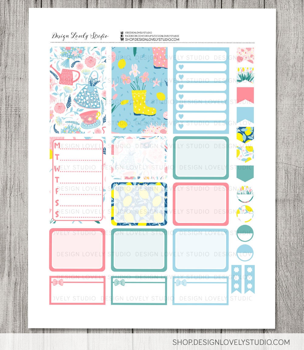 Mothers Day Planner Stickers Kit Big Happy Planner Printable - Etsy