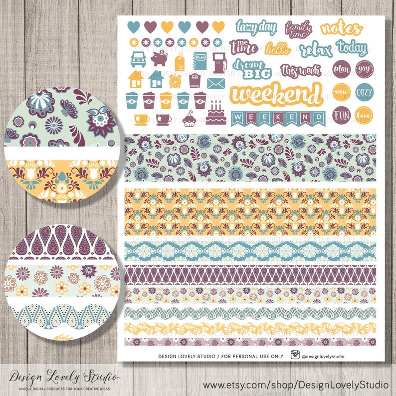 Mambi Happy Planner Stickers Weekly Sticker Kit Happy - Etsy