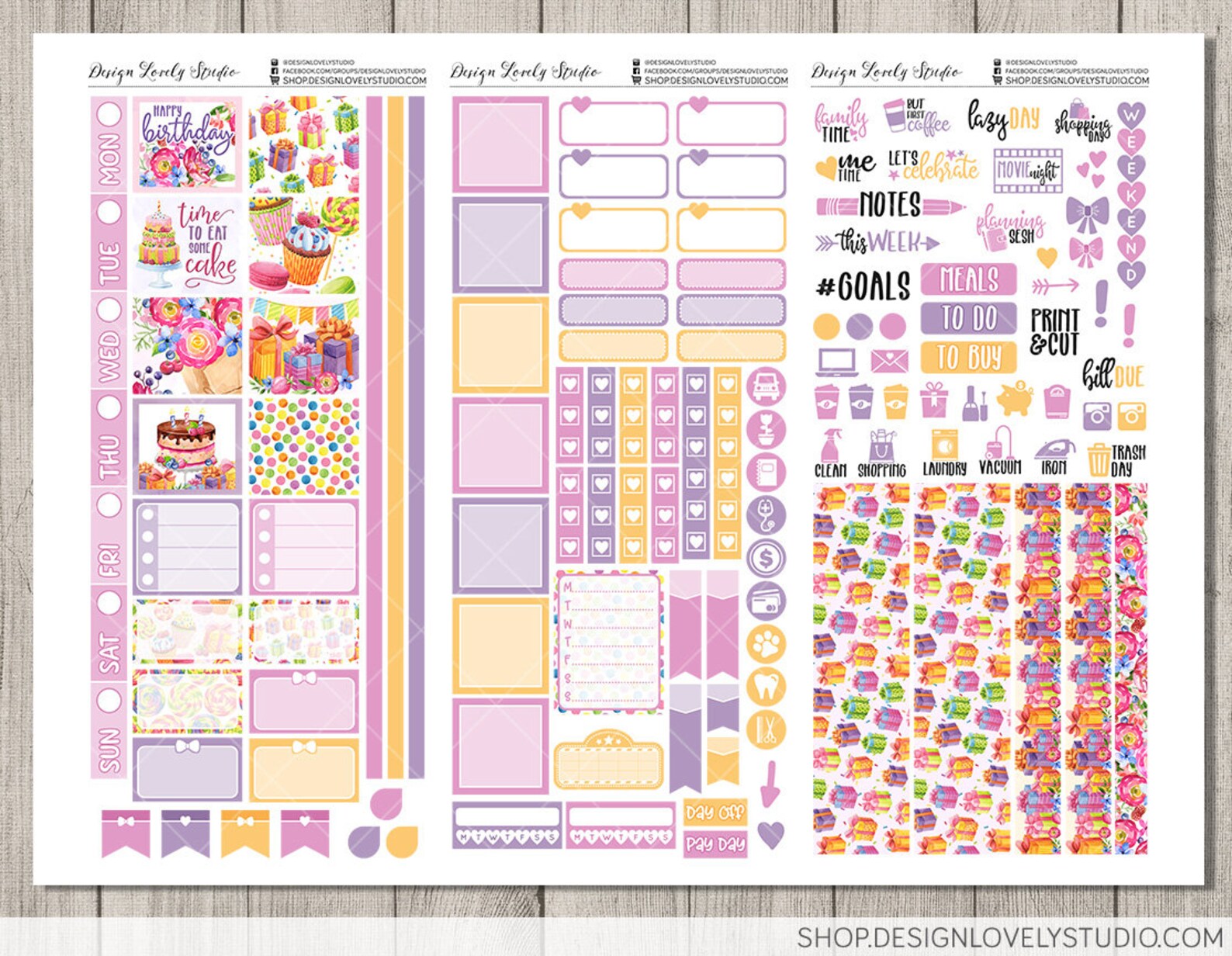 Printable HOBONICHI Weeks Planner Stickers, Birthday Planner Stickers ...