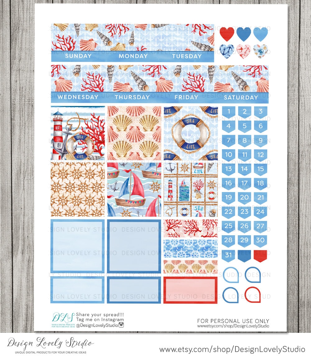 Big Happy Planner Monthly Stickers Kit Printable Monthly | Etsy