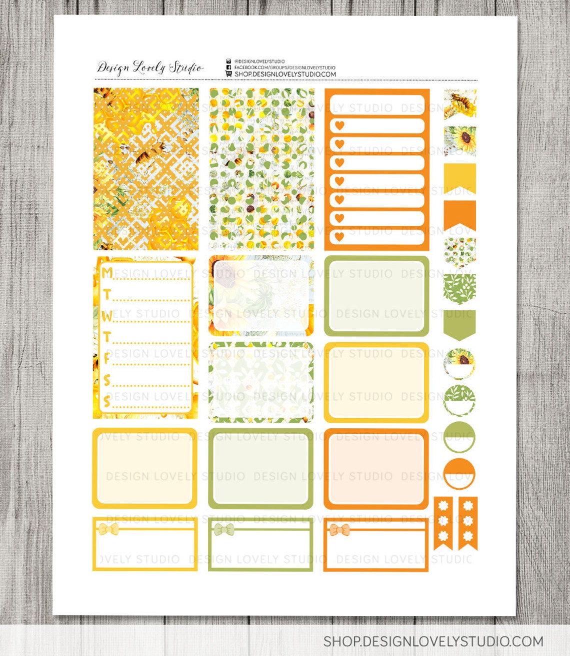 PRINTABLE Big Happy Planner Weekly Kit Honey Bee Planner - Etsy