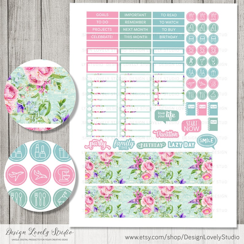 Happy Planner May Monthly Kit, May Happy Planner Printable Stickers ...