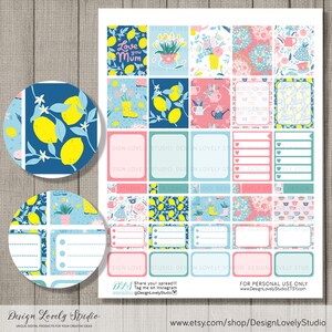 May include: A set of printable planner stickers featuring a lemon theme. The stickers include a variety of designs, including lemons, flowers, and gardening tools. The stickers are perfect for adding a touch of whimsy to your planner.