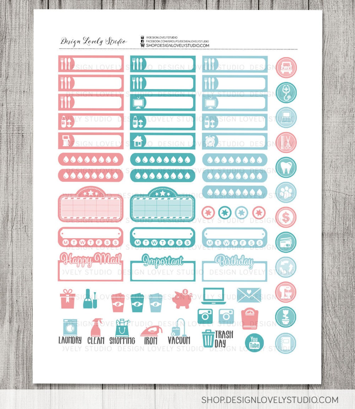 PRINTABLE Big Happy Planner Stickers Kit Dreamcatcher Planner - Etsy