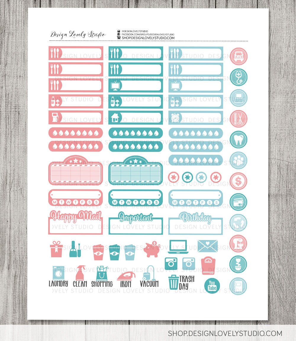 PRINTABLE Big Happy Planner Stickers Kit Dreamcatcher Planner | Etsy
