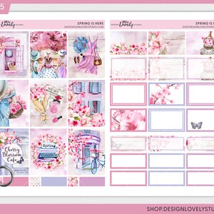 Spring Planner Stickers, Printable Planner Stickers, Floral Stickers ...