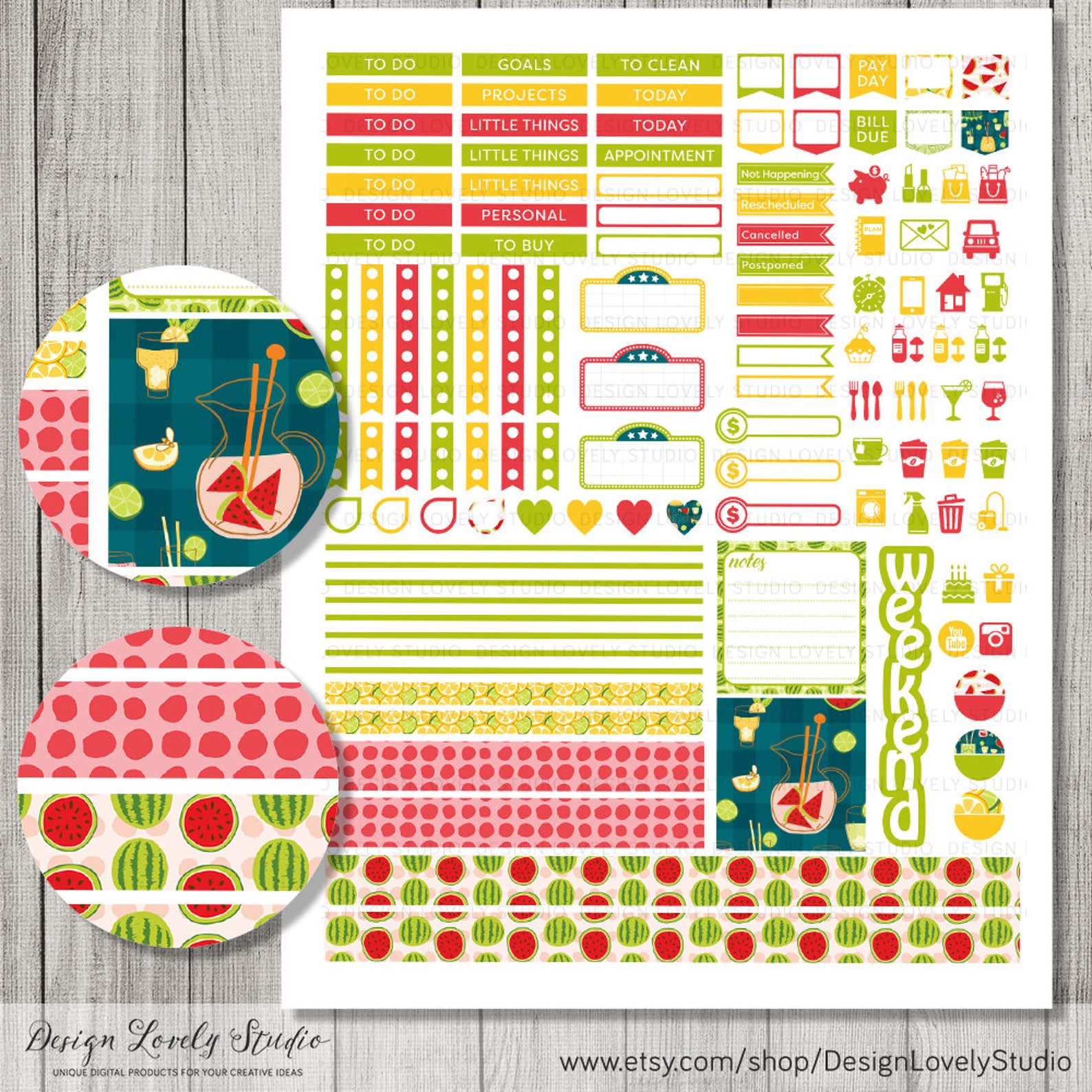 Happy Planner Mini Stickers Weekly Stickers Kit Mini Mambi Etsy