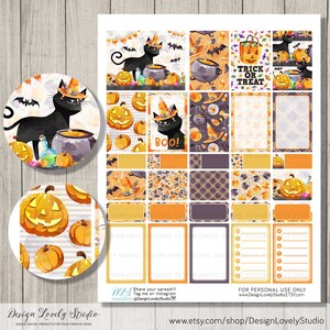 HALLOWEEN Planner Stickers Kit, Happy Planner Fall Weekly Kit ...