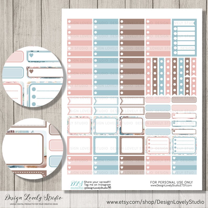 Printable WINTER Planner Stickers Kit Happy Planner Weekly | Etsy