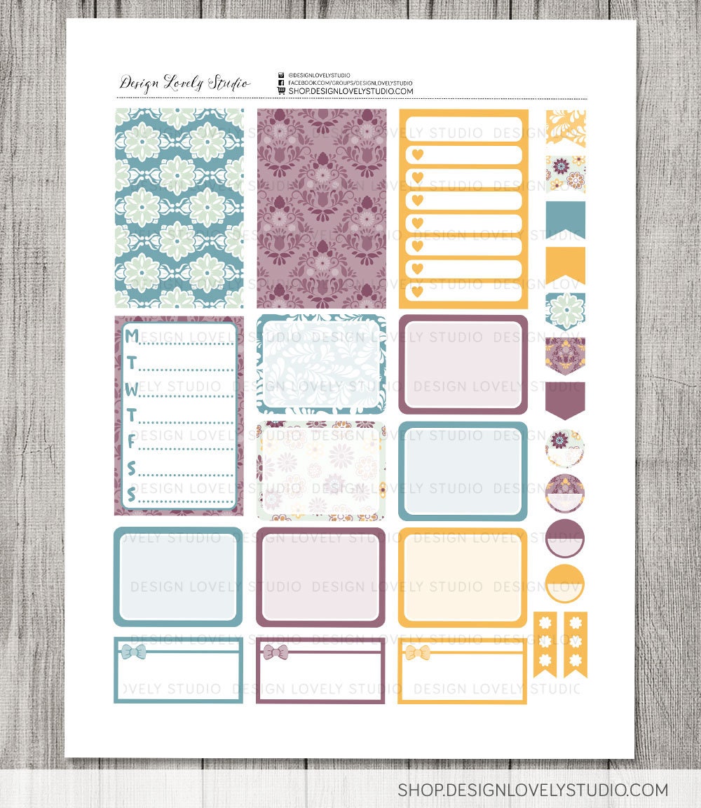 Big Happy Planner Printable Stickers, Printable Weekly Stickers Kit ...