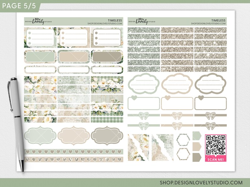 Printable Floral Planner Stickers, Vintage Spring Planner Stickers ...