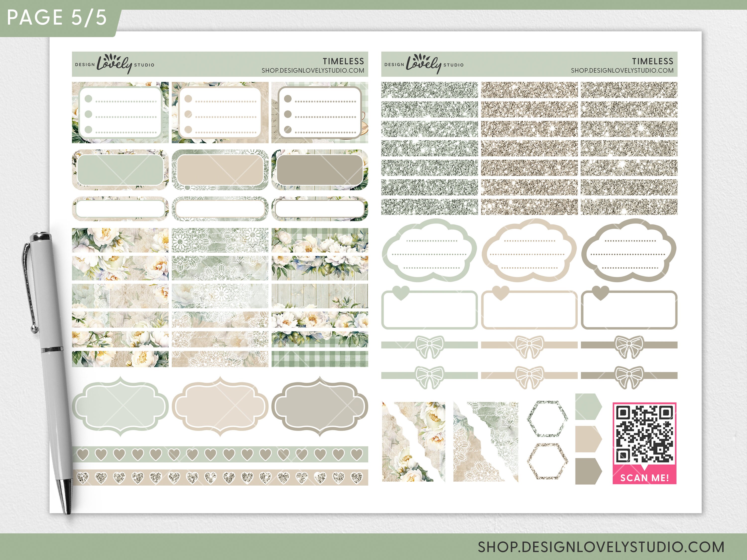 Printable Floral Planner Stickers, Vintage Spring Planner Stickers ...