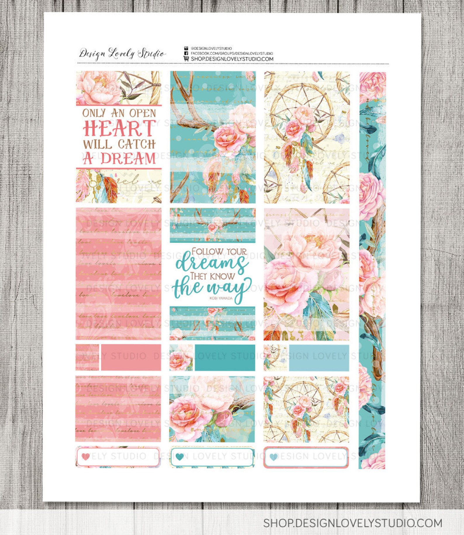 PRINTABLE Big Happy Planner Stickers Kit Dreamcatcher Planner | Etsy