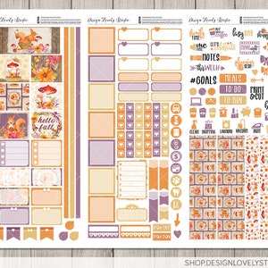 Printable HOBONICHI Weeks Stickers Kit, Fall Planner Stickers, Weekly ...