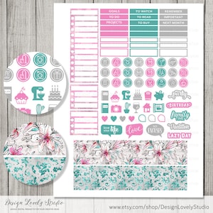 Monthly Stickers Kit for Erin Condren Planner, ECLP Monthly Stickers ...