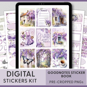 Floral Stickers, Spring Planner Stickers, May Digital Planner Stickers, Goodnotes Stickers, April Digital Stickers, Ipad Stickers, DG142
