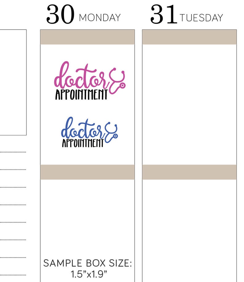 DOCTOR APPOINTMENT Planner Stickers Printable Planner | Etsy