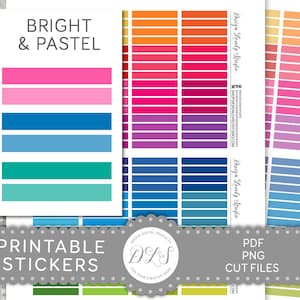 Blank HEADER Sticker, mehrfarbige Header Sticker, druckbare Header Sticker, funktionale Sticker, FS183