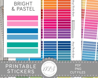Blank HEADER Planner Stickers, Multicolor Header Planner Stickers, Printable Header Planner Stickers, Functional Planner Stickers, FS183